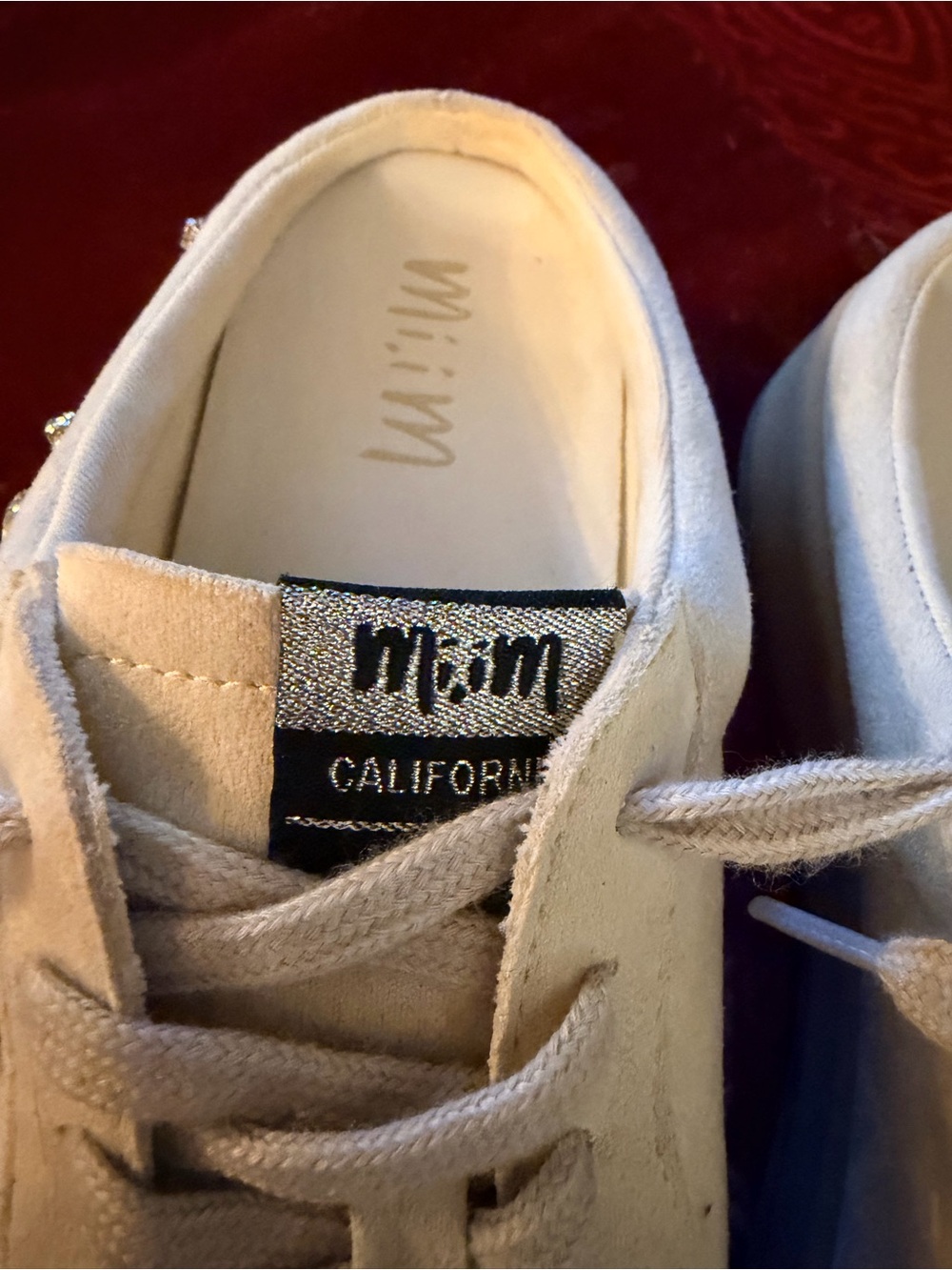 Mi.iM Cream Crystal-Embellished Platform Sneakers - Picture 5 of 7